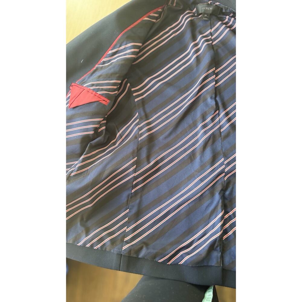 J.Crew Dover Double-Breasted 100% Wool Blazer Navy Blue Size 6 Petite 2824 - Picture 12 of 13